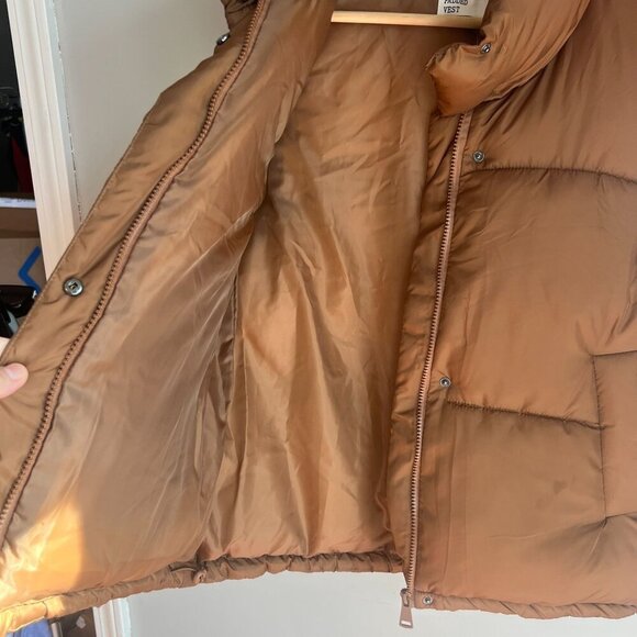 Cisono Womens Padded Vest Wind Resistant Small in Camel Brown - Picture 6 of 11